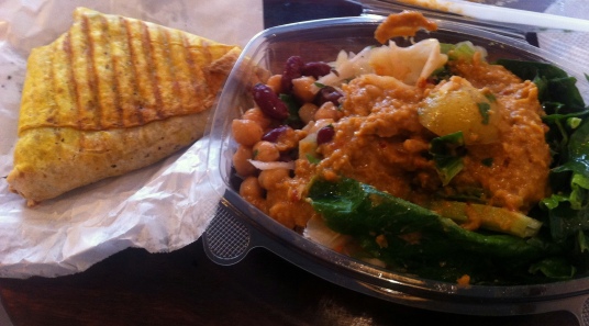 Vegan Samosa, Houmous and Salads at L'Appetit